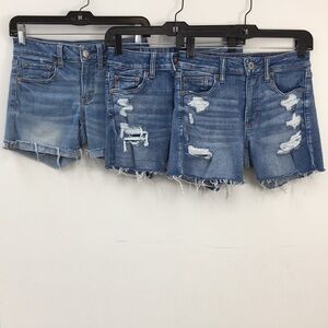 American Eagle Outfitters Women's Jean Shorts Bundle of 3 Size 2 EXCELLENT